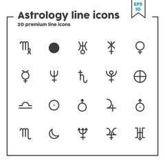 Poster - Astrology thin line icon. Vector illustration symbol elements for web design and apps..