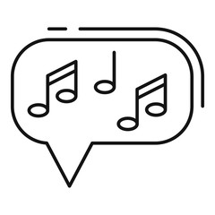 Poster - Singer chat bubble icon. Outline singer chat bubble vector icon for web design isolated on white background