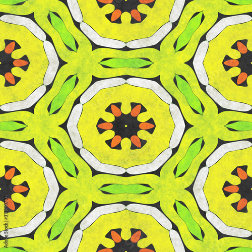 Cuadros en Lienzo Abstract fabric pattern- mosaic illustration