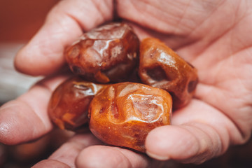 Wall Mural - Delicious fresh and sweet Sukkari dates from Saudi Arabia