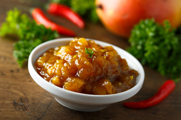 Poster - Homemade spicy mango chutney