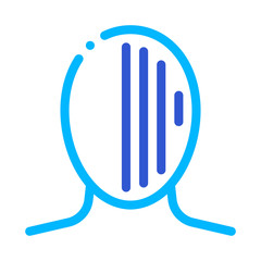 Poster - Migraine Nausea And Visual Changes Head Vector Icon Thin Line. Tension And Cluster, Migraine And Stress Symptom Illustration