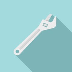 Poster - Steel wrench icon. Flat illustration of steel wrench vector icon for web design
