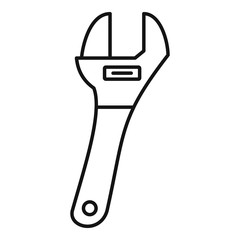 Poster - Wrench equipment icon. Outline wrench equipment vector icon for web design isolated on white background