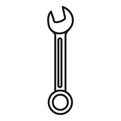 Poster - Fix wrench icon. Outline fix wrench vector icon for web design isolated on white background