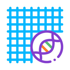 Poster - Medical Surgical Mesh Biomaterial Vector Icon Thin Line. Biology And Science Flasks, Bioengineering, Dna And Medicine Biomaterial Concept Linear Pictogram. Contour Illustration