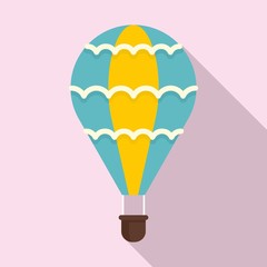 Sticker - Hot air balloon icon. Flat illustration of hot air balloon vector icon for web design