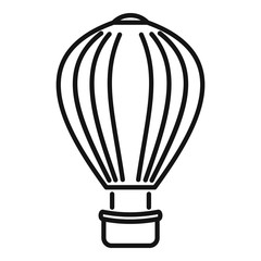 Poster - Basket air balloon icon. Outline basket air balloon vector icon for web design isolated on white background