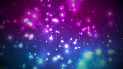 Wall Mural - bokeh blue and purple particles blur lights background and texture motion graphics.