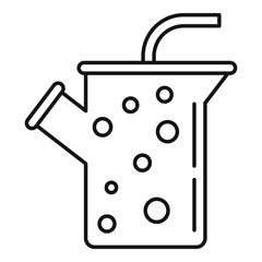 Poster - Medical boiling flask icon. Outline medical boiling flask vector icon for web design isolated on white background