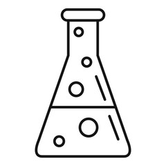 Poster - chemical mixing flask icon. outline chemical mixing flask vector icon for web design isolated on whi