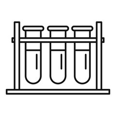 Poster - Blood test stand icon. Outline blood test stand vector icon for web design isolated on white background
