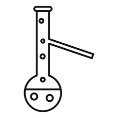 Poster - long boiling flask icon. outline long boiling flask vector icon for web design isolated on white bac