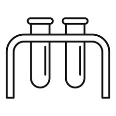 Poster - Science test tube lab icon. Outline science test tube lab vector icon for web design isolated on white background