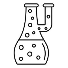 Poster - Study boiling flask icon. Outline study boiling flask vector icon for web design isolated on white background