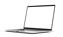Laptop Mockup Template Blank Screen Isolated All In Focus