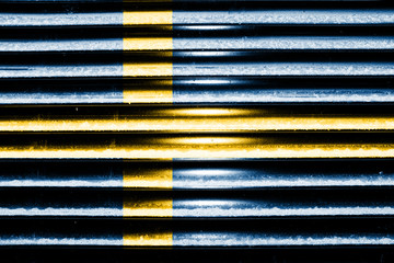Poster -  flag of sweden with texture. template for design
