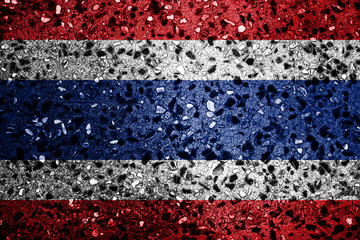 Poster -  flag of thailand with texture. template for design
