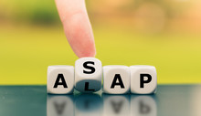 Hand Turns A Dice And Changes The Expression "ALAP" (as Late As Possible) To "ASAP" (as Soon As Possible), Or Vice Versa.
