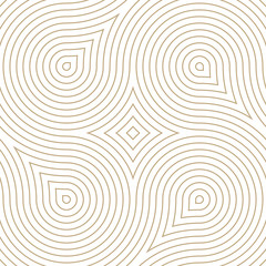 Aufkleber - Vector geometric pattern. Seamless braided linear pattern.