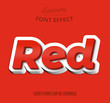 © Mustafa - Red text, editable font effect