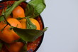 Juicy tangerines in a bowl