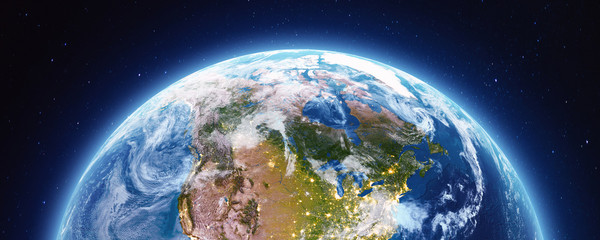 planet earth city lights