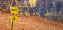Sign, Watch For Falling Rocks, Grand Canyon