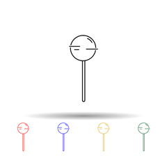 Poster - lollipop multi color style icon. simple thin line, outline vector of halloween icons for ui and ux, website or mobile application