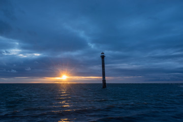 Wall Mural - Skew lighthouse in the Baltic Sea. Kiipsaar, Harilaid, Saaremaa, Estonia, Europe.