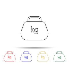Poster - cargo multi color style icon. Simple thin line, outline vector of measure icons for ui and ux, website or mobile application