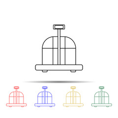 Poster - transport scales multi color style icon. Simple thin line, outline vector of measure icons for ui and ux, website or mobile application