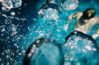 © Cavan Images - Small bubbles towards the blue surface