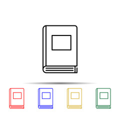 Poster - book multi color style icon. Simple thin line, outline vector of school icons for ui and ux, website or mobile application