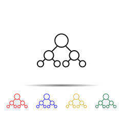 Poster - remote education multi color style icon. Simple thin line, outline vector of school icons for ui and ux, website or mobile application