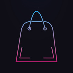 Poster - Shopping bag nolan icon. Simple thin line, outline vector of shopping icons for ui and ux, website or mobile application