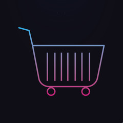 Poster - Shopping cart nolan icon. Simple thin line, outline vector of shopping icons for ui and ux, website or mobile application