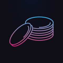 Poster - Coins stack nolan icon. Simple thin line, outline vector of shopping icons for ui and ux, website or mobile application