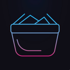 Poster - Full shopping basket nolan icon. Simple thin line, outline vector of shopping icons for ui and ux, website or mobile application