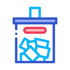 Sticker - Ballot Box Icon Vector. Outline Ballot Box Sign. Isolated Contour Symbol Illustration