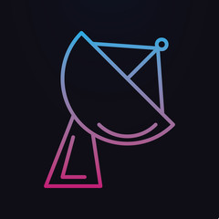 Poster - Satellite dish nolan icon. Simple thin line, outline vector of space icons for ui and ux, website or mobile application