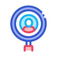 Poster - Inspection of Voter Icon Vector. Outline Inspection of Voter Sign. Isolated Contour Symbol Illustration