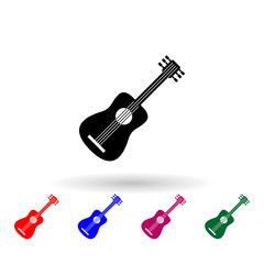 Poster - Guitar multi color icon. Simple glyph, flat vector of theatre icons for ui and ux, website or mobile application