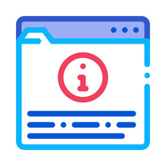 Poster - Information Folder Icon Vector. Outline Information Folder Sign. Isolated Contour Symbol Illustration
