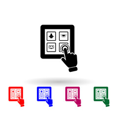 Poster - Electric switch multi color icon. Simple glyph, flat vector of touch screen icons for ui and ux, website or mobile application