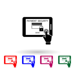 Poster - Payment security concept multi color icon. Simple glyph, flat vector of touch screen icons for ui and ux, website or mobile application on white background