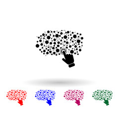Poster - social network concept multi color icon. simple glyph, flat vector of touch screen icons for ui and 