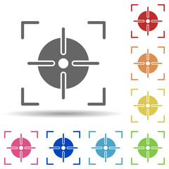 Aufkleber - Focus, target, intention in multi color style icon. Simple glyph, flat vector of business icons for ui and ux, website or mobile application