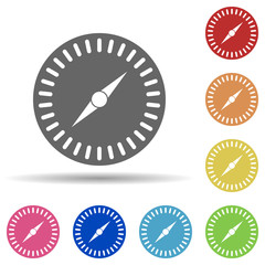 Aufkleber - Compass, orientation in multi color style icon. Simple glyph, flat vector of business icons for ui and ux, website or mobile application
