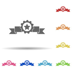 Aufkleber - Tape, star, achievement in multi color style icon. Simple glyph, flat vector of business icons for ui and ux, website or mobile application